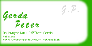 gerda peter business card